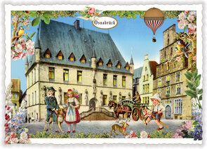 PK 1071 Tausendschön Postcard | Osnabrück, Rathaus und Stadtwaage