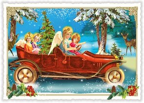 PK 1072 Tausendschön Postcard Christmas - Engel im Auto