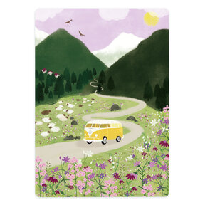 The Lemonbird Postcard | retro busje