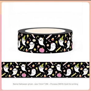 Washi Tape with Gold Foil | Halloween Ghost Candy
