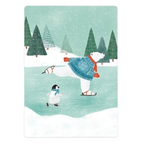 The Lemonbird Postcard | Beer en Pinguin op ijs