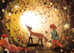 Postcard Bijdehansje | Glow in the Dark