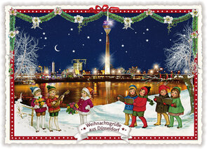PK 397 Tausendschön Postcard Christmas - Weihnachtsgrüße aus Düsseldorf 