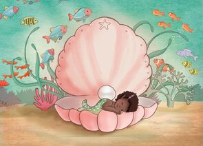 Postcard Belle and Boo | Baby Mermaid