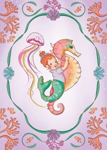 Postcard Belle and Boo | Seahorse Ride