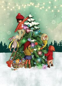 Postcard Belle and Boo | Decorating Tree