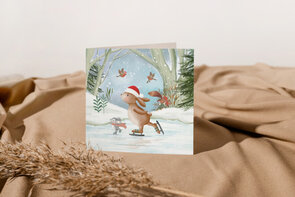 Greeting Card from Studio Poppybird - Schaatsen