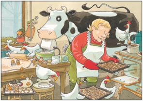 Postcard | Lieselotte bakes Christmas cookies