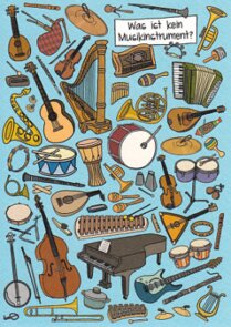 Search Postcard | Was ist kein Musikinstrument?