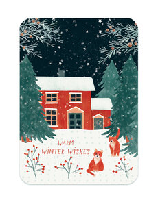 The Lemonbird Postcard | Twee Katten Warm Winter Wishes