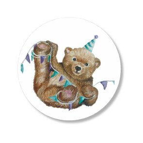 6x Sticker Beertje by Art by Meer