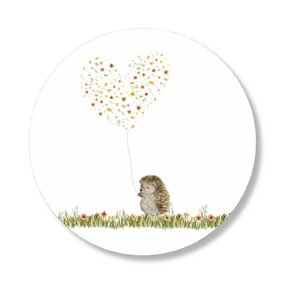 6x Sticker Egeltje by Art by Meer