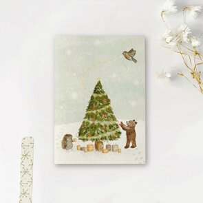 Postcard Art by Meer | Kerst diertjes