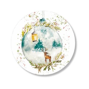 6x Sticker Kerstbal by Art by Meer