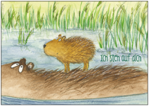 Postcard | Ich steh auf dich (capybaras)