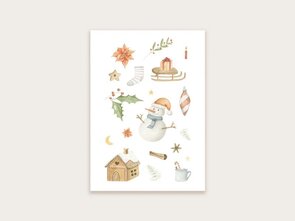 Postcard winterpatroon - Appeloogje