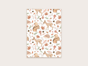 Postcard bosdieren in de herfst - Appeloogje