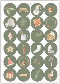 Stickersheet from Appeloogje - Kerst