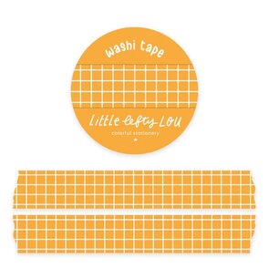 Ochre Yellow Grid Washi Tape - Little Lefty Lou 