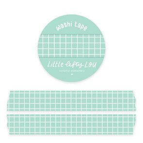 Mint Grid Washi Tape - Little Lefty Lou 