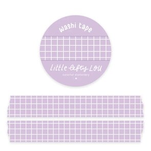 Lilac Grid Washi Tape - Little Lefty Lou 