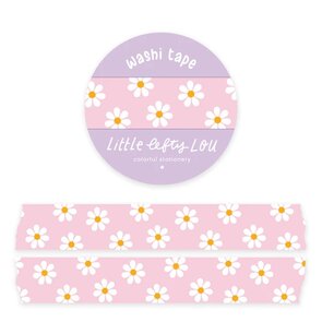 Pink Daisies Washi Tape - Little Lefty Lou 