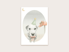 Postcard winter dalmatiër - Appeloogje