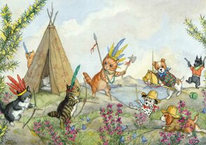 Postcard Molly Brett | Cowboys And Indians