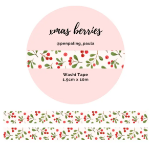 Washi Tape Xmas Berries by Penpaling Paula