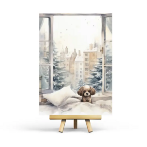 Postcard Winter Puppy by Penpaling Paula