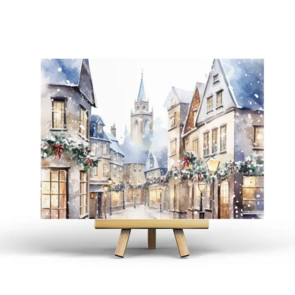 Postcard Winter Town by Penpaling Paula