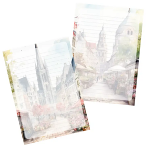 Illustrated Letter Pad Flower Market by Penpaling Paula