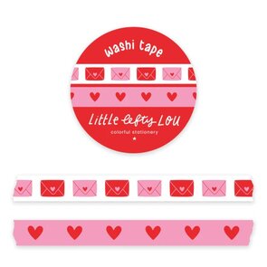 2 Slim Envelopes and Hearts Washi Tapes Set - Little Lefty Lou 