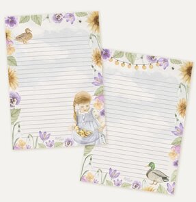 A5 Notepad Meisje met de eendjes - Double Sided - Appeloogje