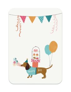 The Lemonbird Postcard | Teckel Feestje Happy Day