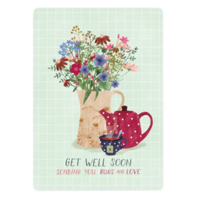 The Lemonbird Postcard | Get well soon - sending hugs and love