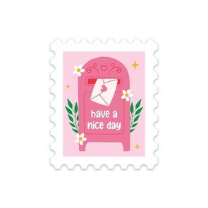5 x Stamp Mailbox "Have a Nice Day" Stickers - Stationery Heaven X Little Lefty Lou