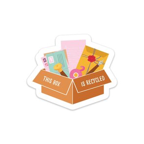 5 x Shaped This Box is Recycled Stickers - Stationery Heaven X Little Lefty Lou
