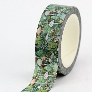 Washi Tape | Forest Mushrooms Green
