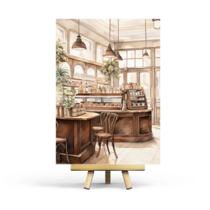 Postcard Cafetaria by Penpaling Paula