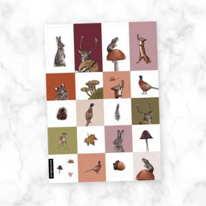 A5 Stickersheet Autumn Forest - by Kaartstudio