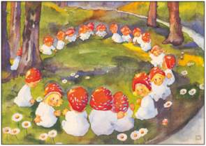 Postcard Mili Weber - Mushroom Circle