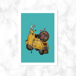 Postcard Vespa by Kaartstudio