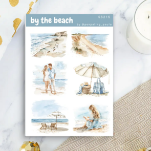 By the beach Sticker Sheet by Penpaling Paula