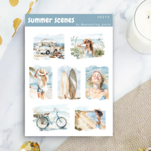 Summer Scenes Sticker Sheet by Penpaling Paula