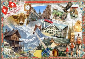 Länderpostkarte Barbara Behr - Schweiz