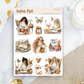 Boho Fall Sticker Sheet by Penpaling Paula