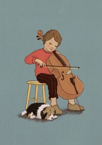Postcard Belle and Boo | Cello