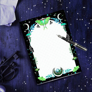 A5 Lunamoth Motten Notepad - by TinyTami