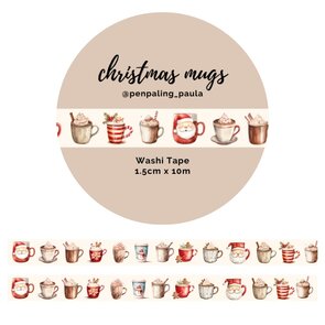 Washi Tape Christmas Mugs by Penpaling Paula